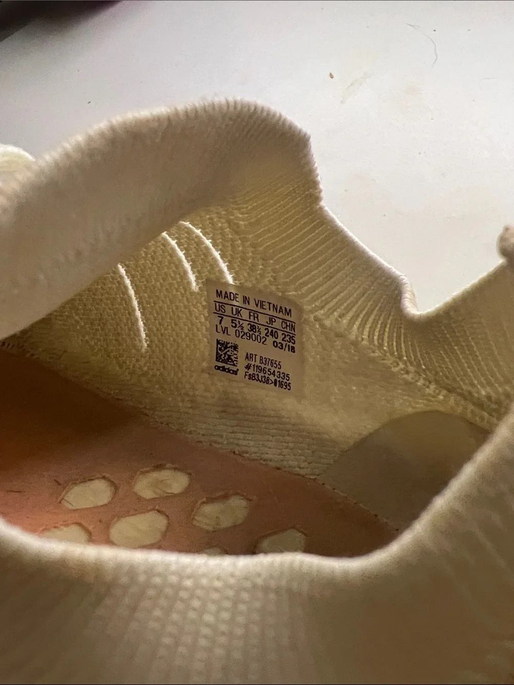 adidas Women’s Knit Slip-On Sneakers in Off-White